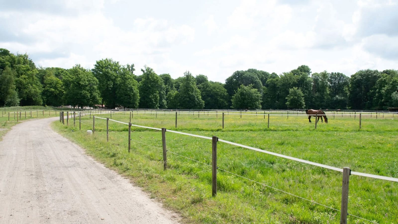 Allée extérieure entre les bâtiments des écuries
